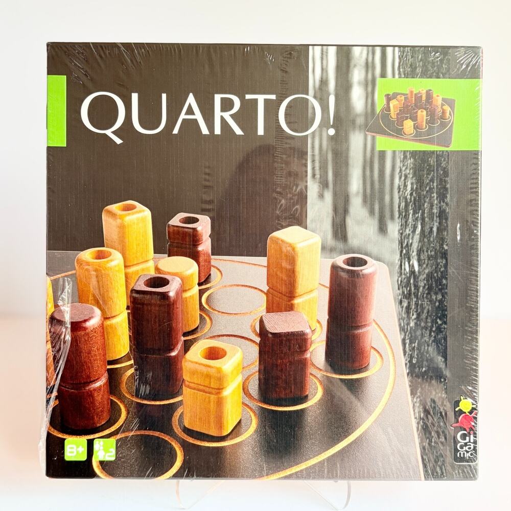 Quarto Board Game Gigamic Wooden Strategy Abstract Game Complete